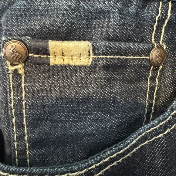 Live Mechanics Vintage Y2K Jeans Men's 36 Baggy Fit Embroidered Denim - Picture 3 of 10